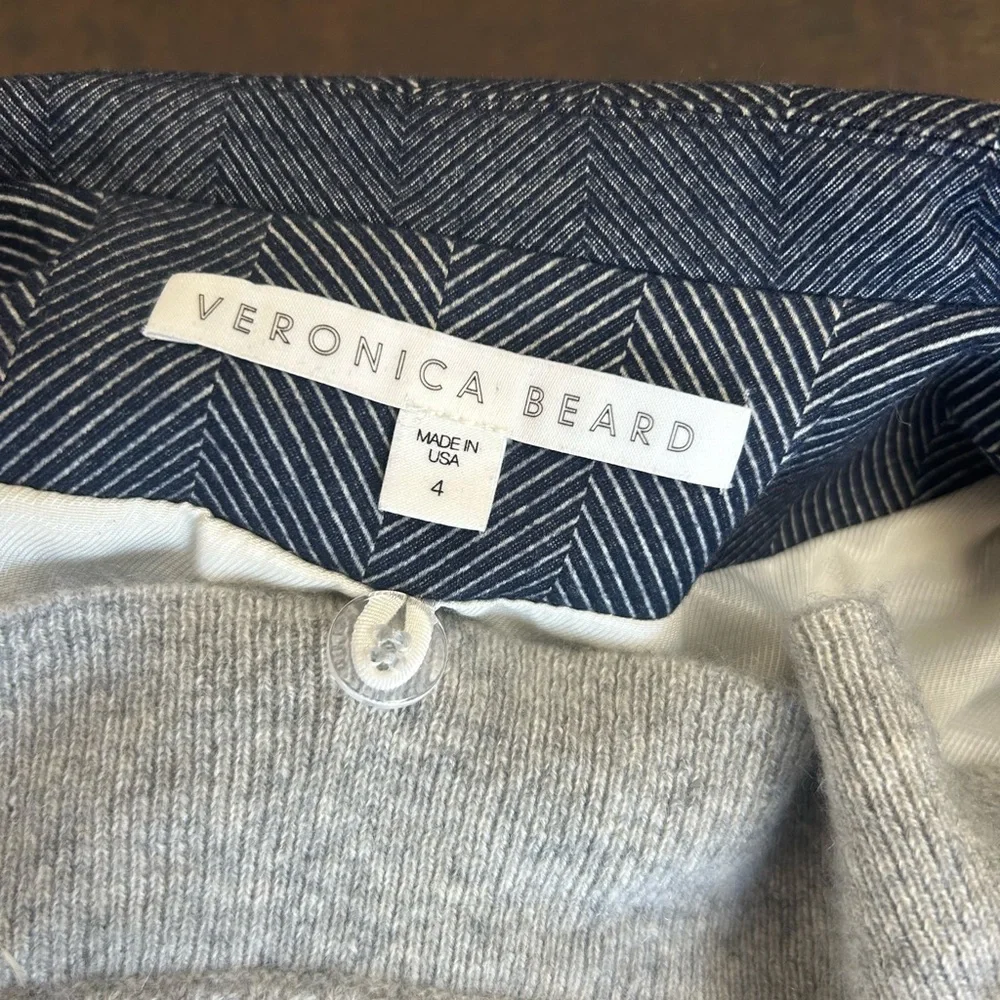 Veronica Beard Black and Gray Herringbone Blazer - Picture 3 of 7